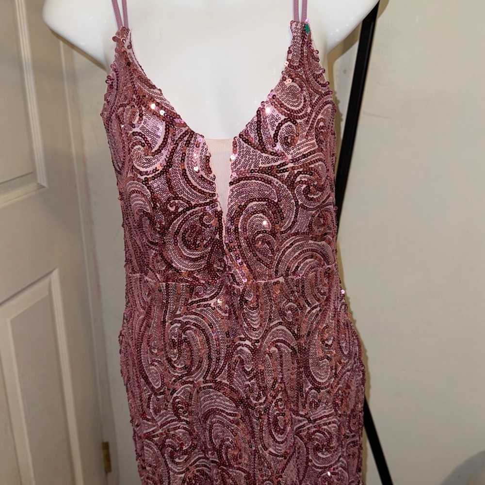 Designer Blush Pink Prom Dress